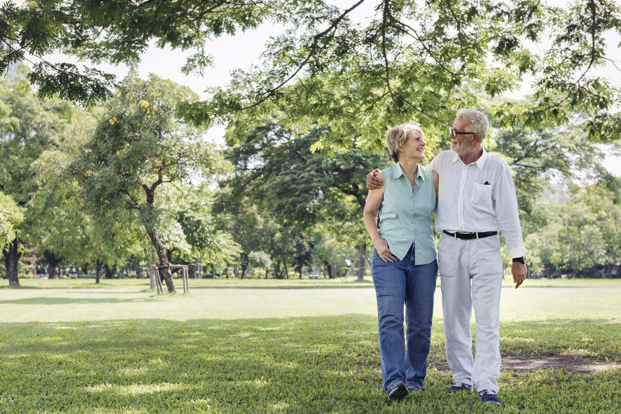 seniors in Alameda enjoying a walk