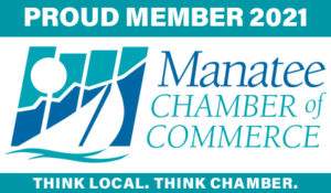 Proud Member 2021 Manatee Chamber of Commerce Think Local, Think Chamber