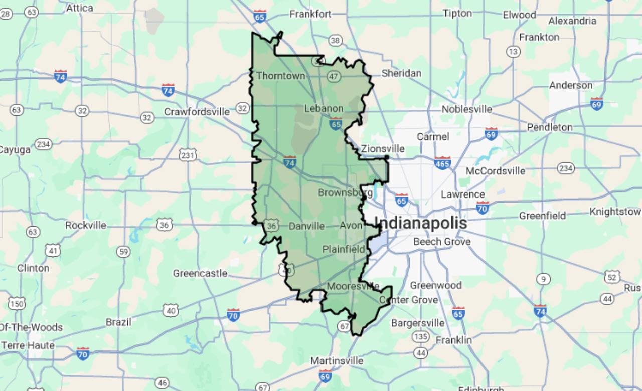 Brownsburg, IN Map