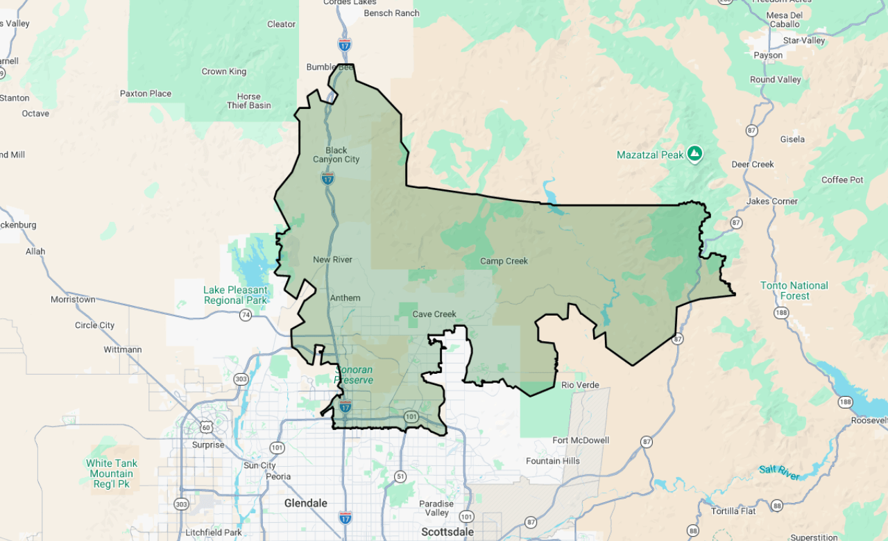 Cave Creek territory map