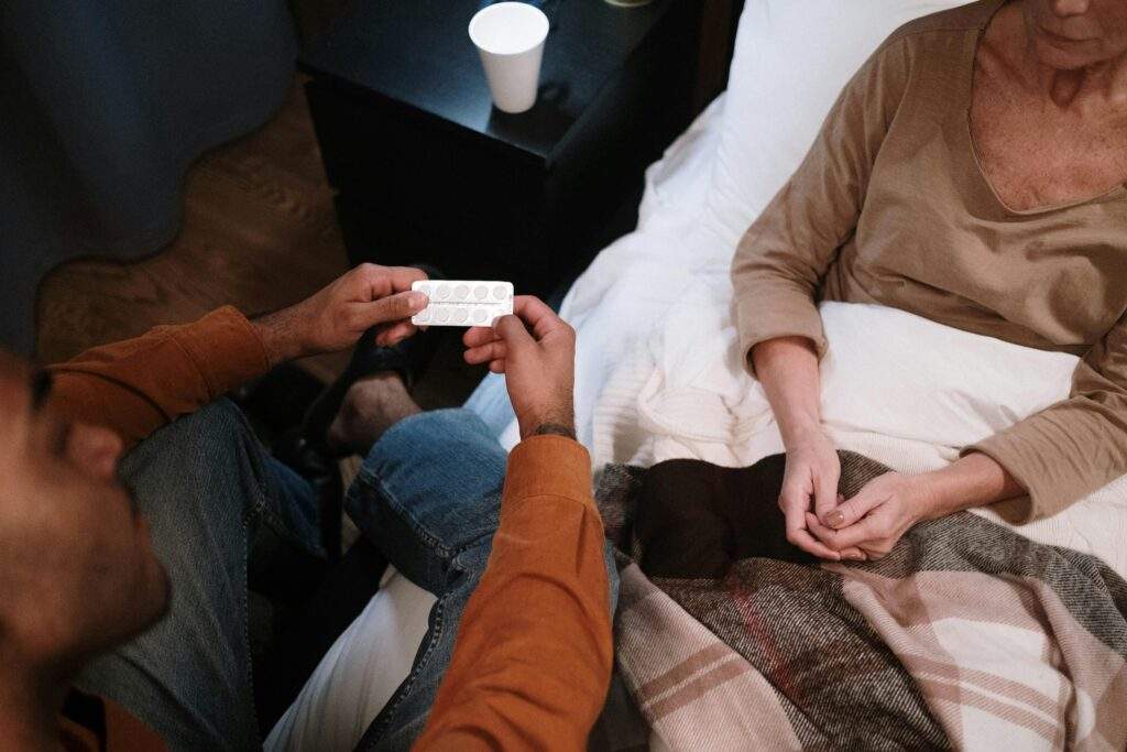 Senior recieving in-home care in Memphis at their bedside