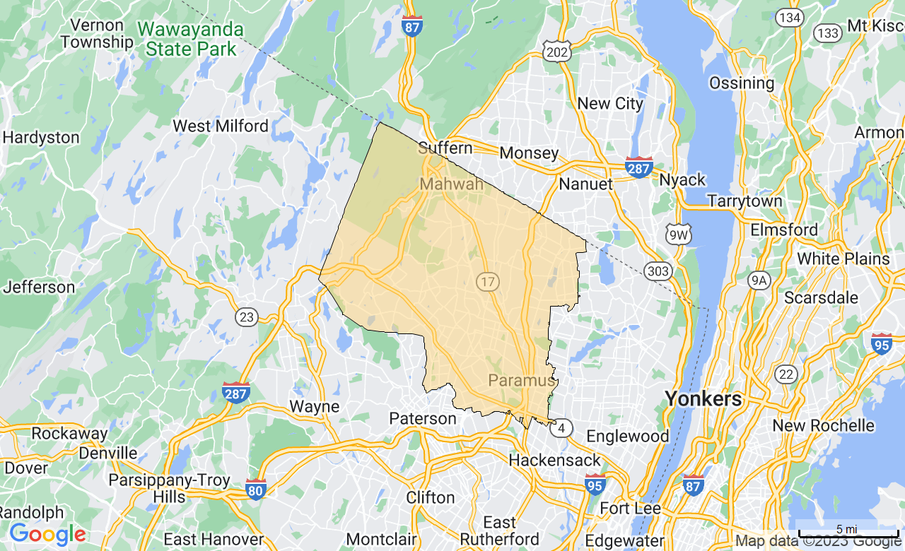 Map of the Glen Rock, NJ area