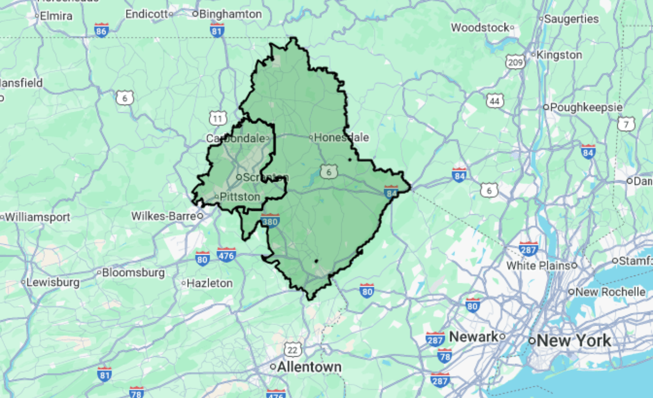 FLHC of Scranton territory map