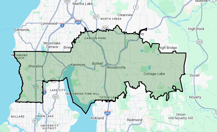 FirstLight of Lake Forest Park territory map