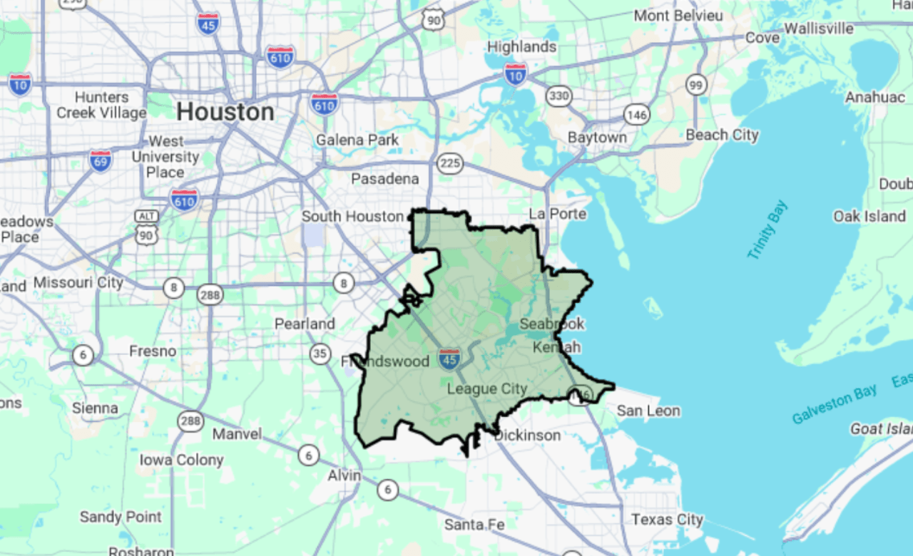 League City territory map