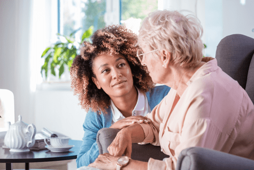 aid with older woman