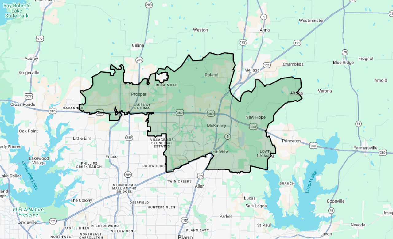 McKinney territory map
