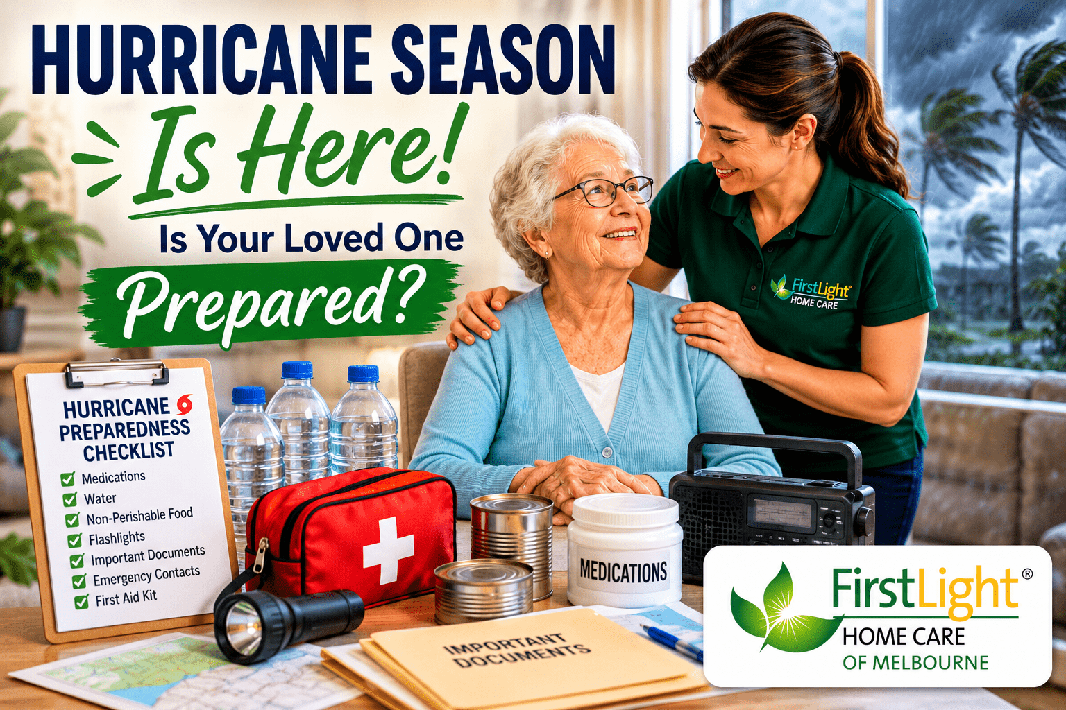 Featured image for post Hurricane Season and Senior Safety: How to Prepare Aging Loved Ones for Summer Storm.