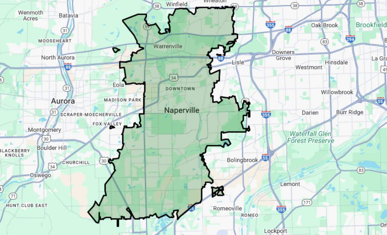 Naperville territory map