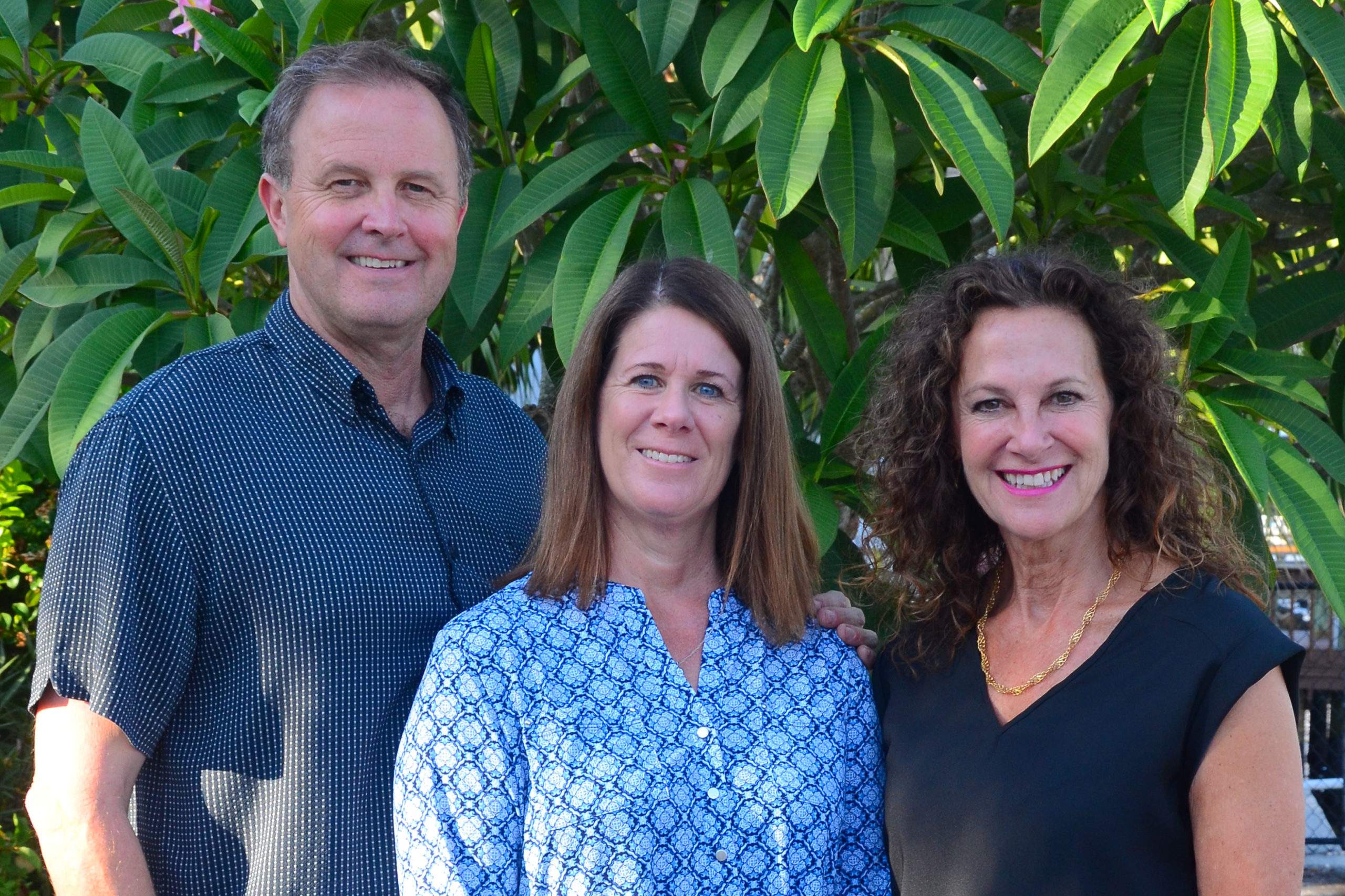 Rich Kase, Michelle Kase and Janice Bayruns, owners at FirstLight Home Care of South Tampa