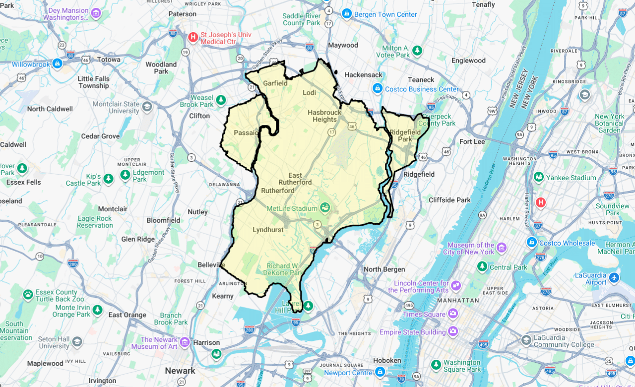Passaic territory map