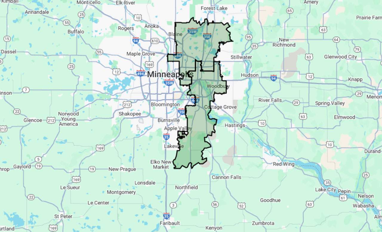 Map of Saint Paul territory
