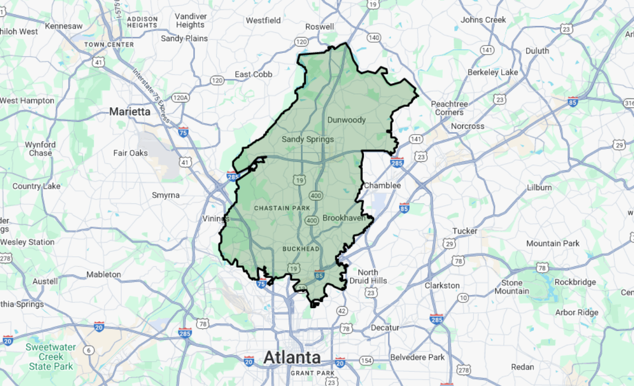 Sandy Springs map