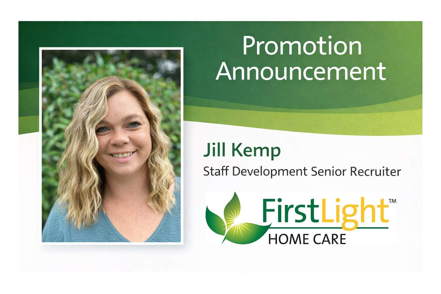 Promotion Announcement for Jill Kemp