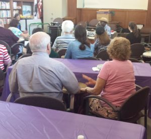 Newton Memory Cafe--Couple Drumming July 2016 CROPPED