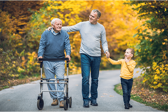 senior home care services - caregiver with elderly